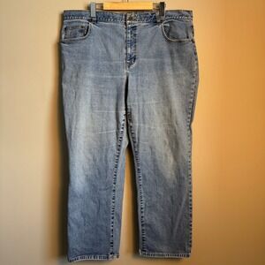 Lauren Jeans Ralph Lauren Classic Straight Leg Jeans Blue Denim Womens Size 18W